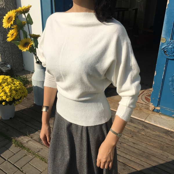 Check flare Pleated A-line long skirt 2color Herri