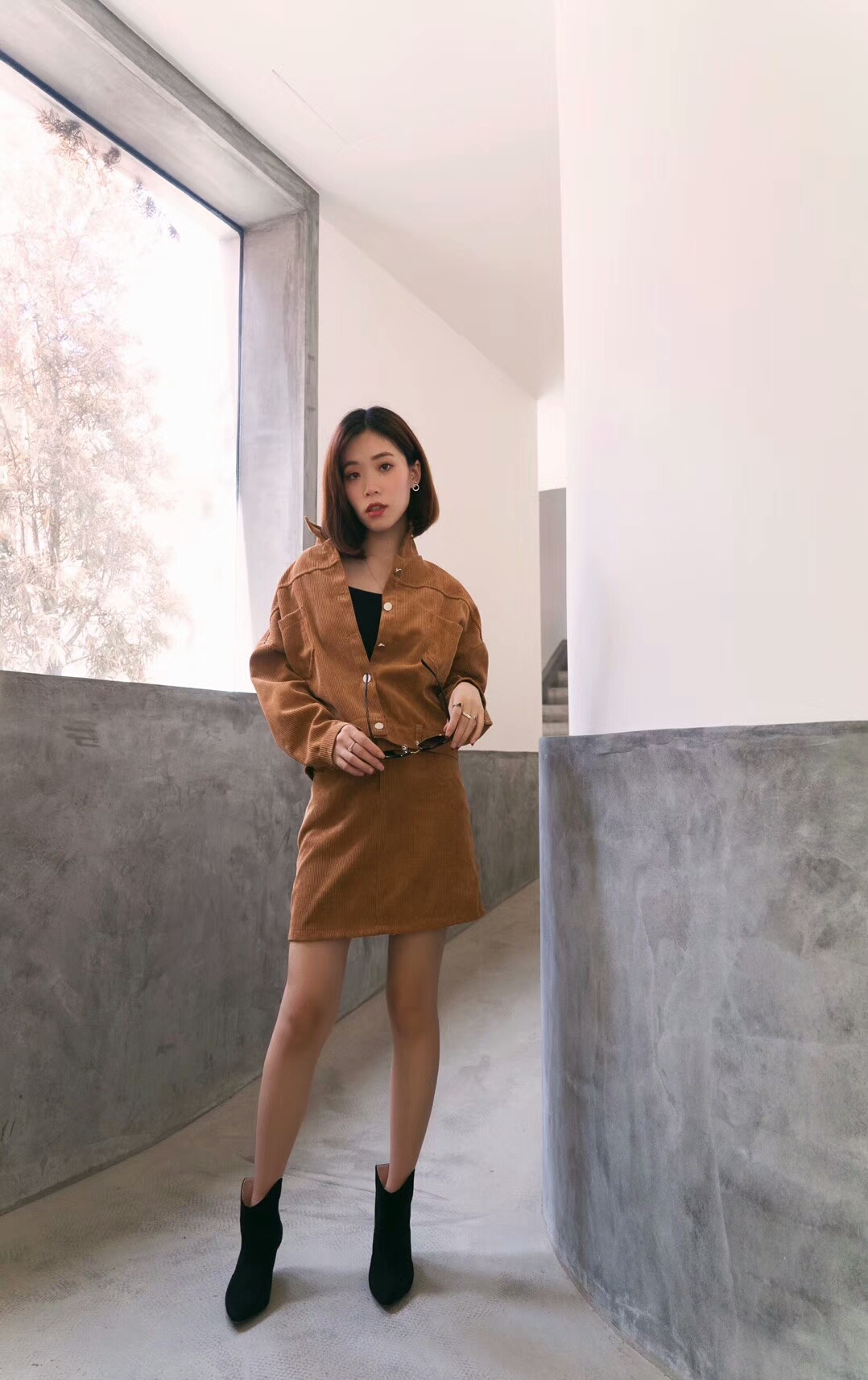 Basic Stiletto Suede Angle Boots 30 Women Winter A