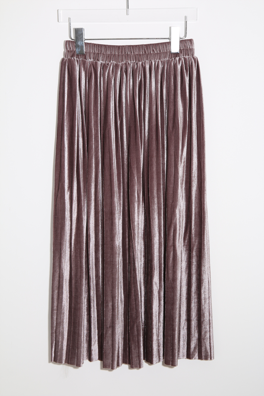 Velvet Long Pleated Flare A Line Pleated Fall Skir
