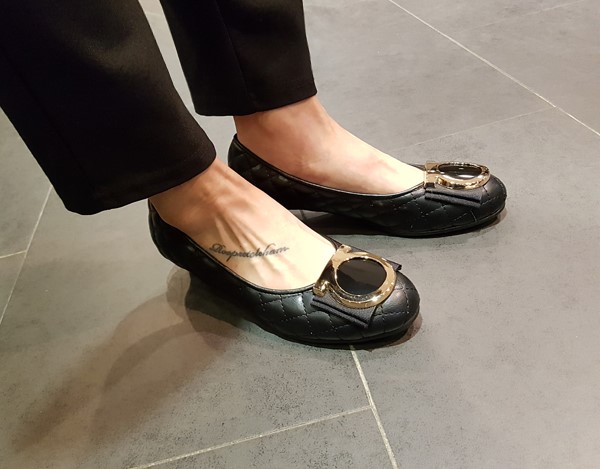 Ribbon collar Ribbon gauze Numbeam pumps Middle Wo