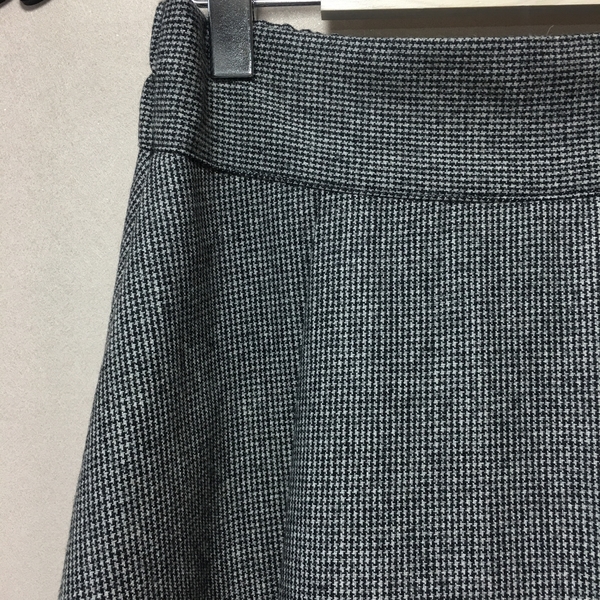 Check flare Pleated A-line long skirt 2color Herri