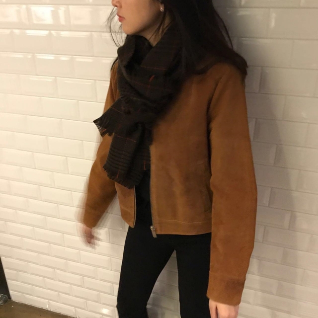 Hound Check Muffler Winter Shawl Pattern Big Size 