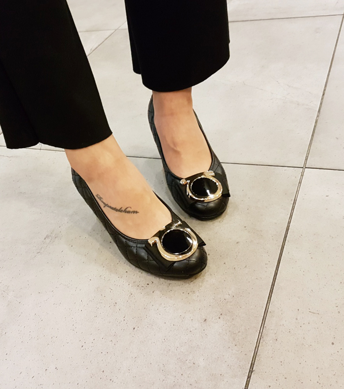 Ribbon collar Ribbon gauze Numbeam pumps Middle Wo