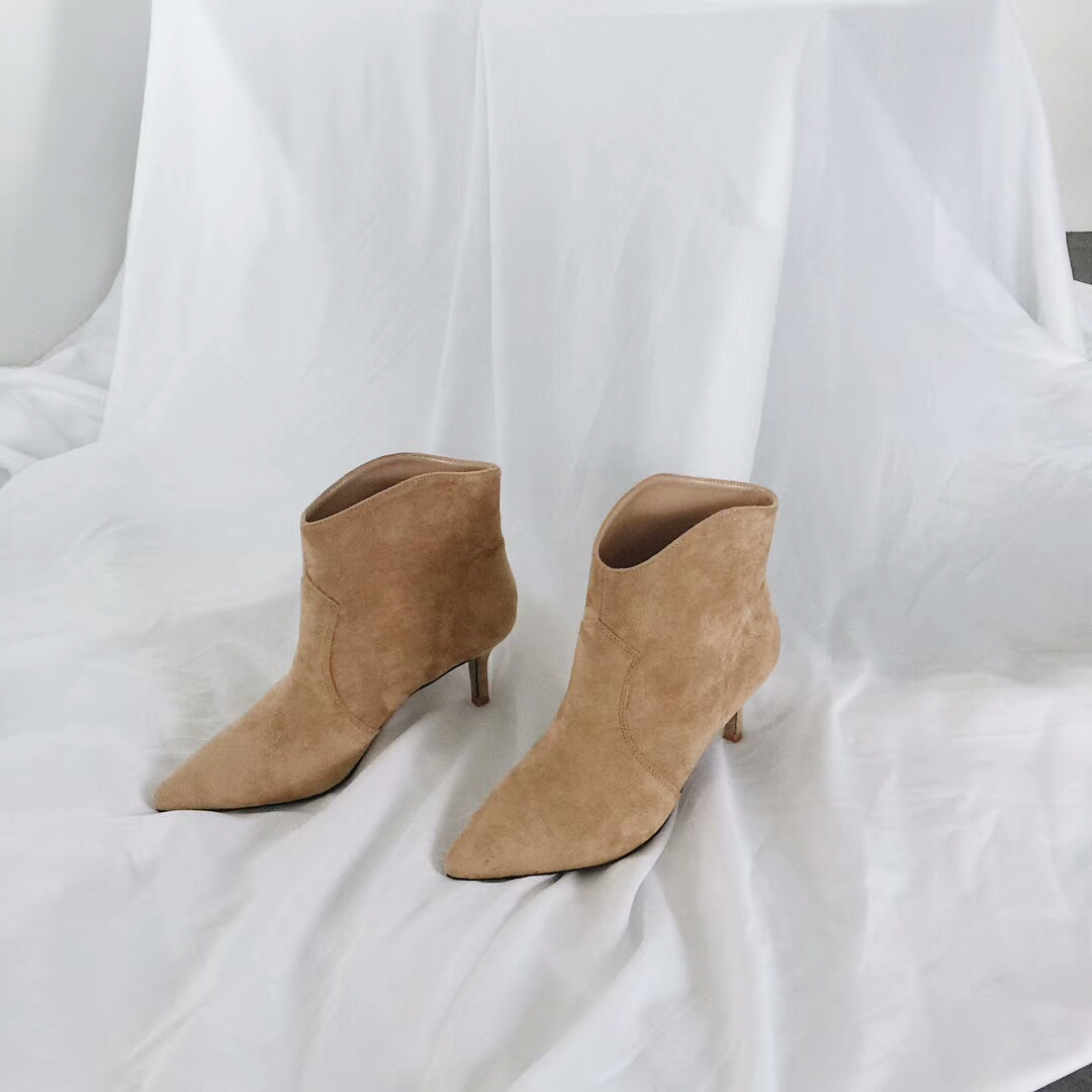Basic Stiletto Suede Angle Boots 30 Women Winter A