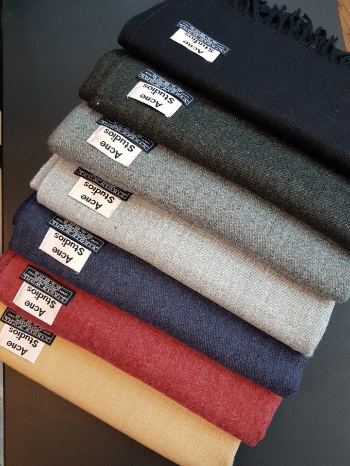 ACNE Studio Wool 100 muffler 7color shawl Women Wo