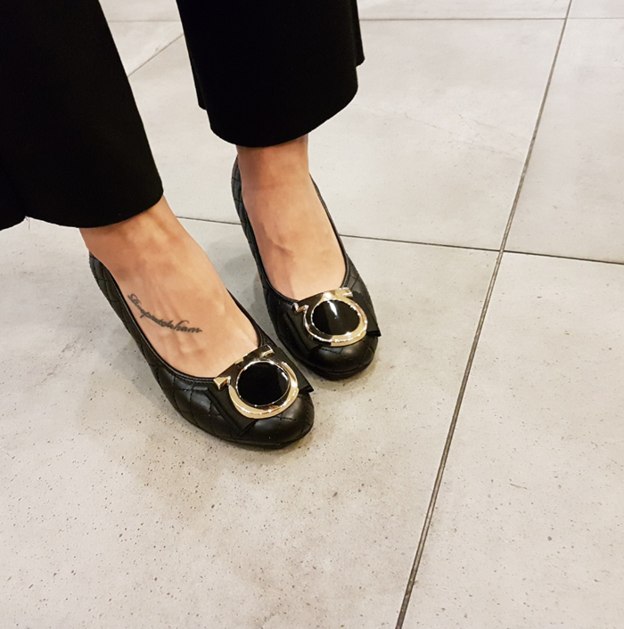 Ribbon collar Ribbon gauze Numbeam pumps Middle Wo