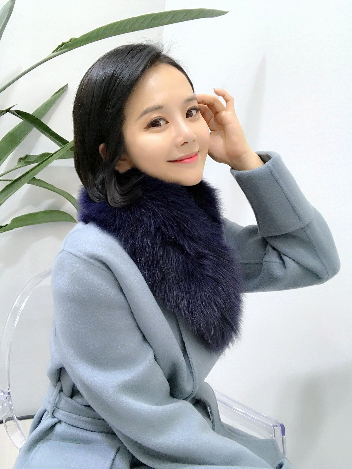 Free Shipping Premium Saga Fox Real Puff Muffler U