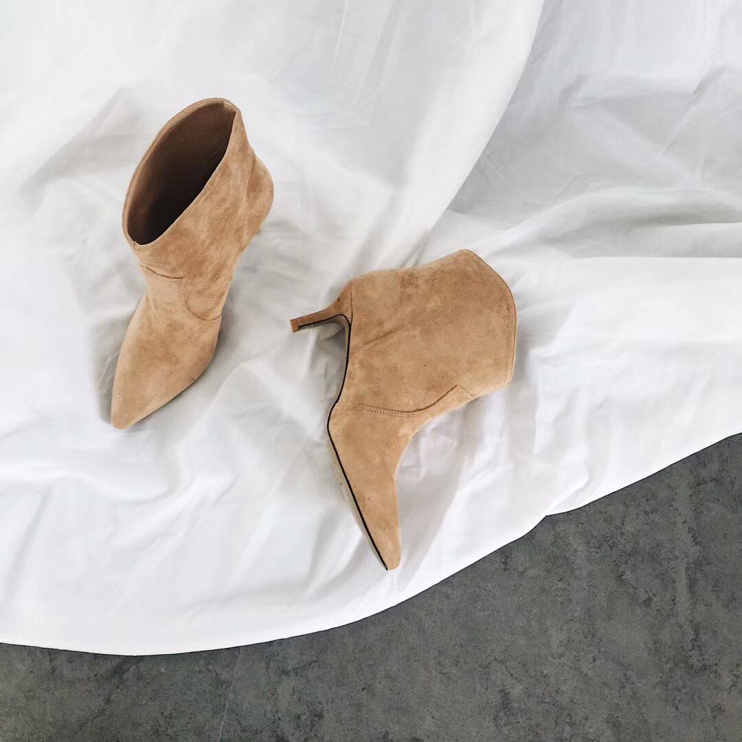 Basic Stiletto Suede Angle Boots 30 Women Winter A