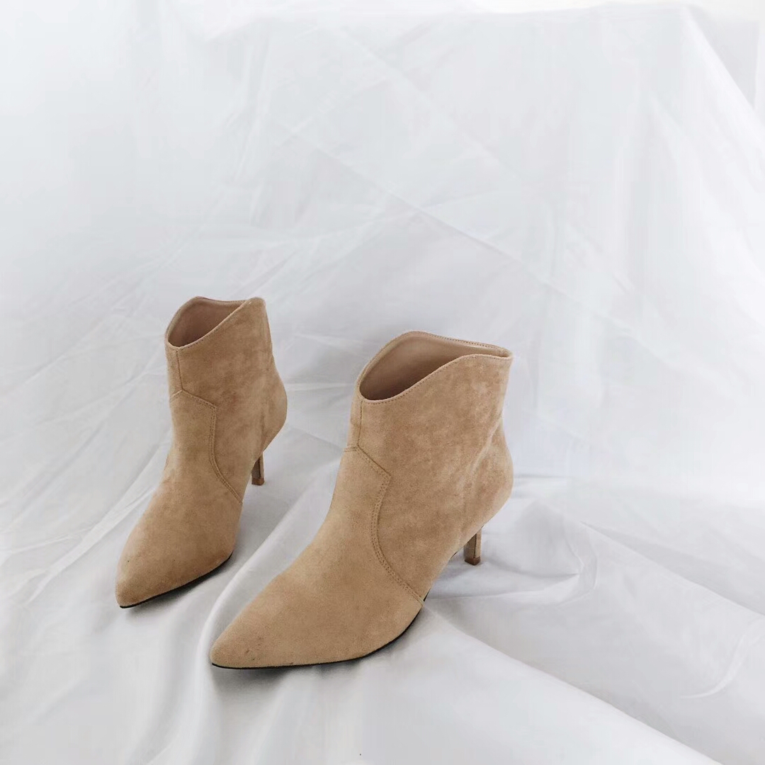 Basic Stiletto Suede Angle Boots 30 Women Winter A