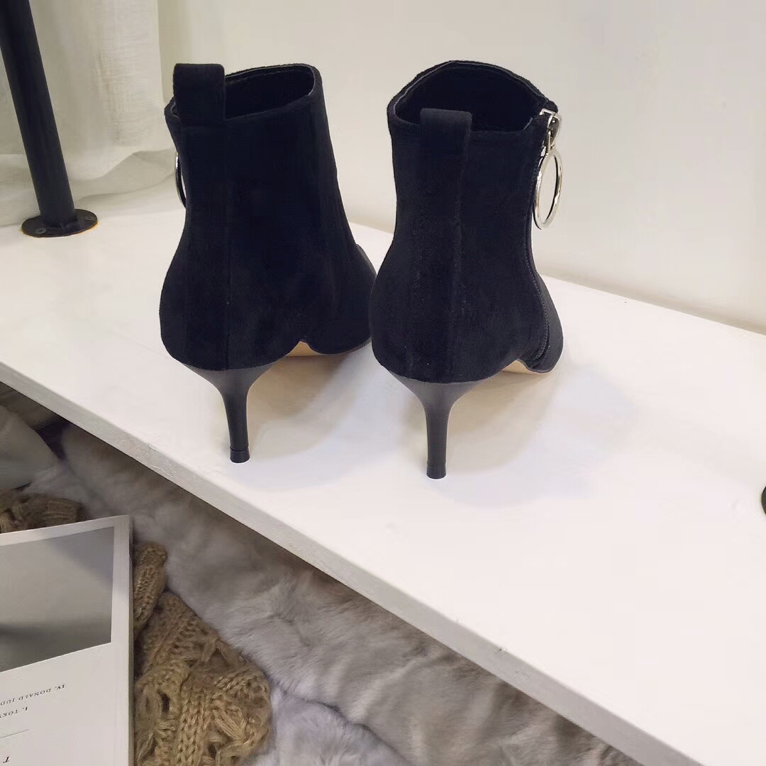 Stiletto suede incision angle boots 30s Women Wint