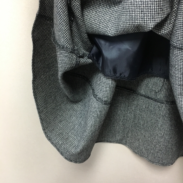 Check flare Pleated A-line long skirt 2color Herri