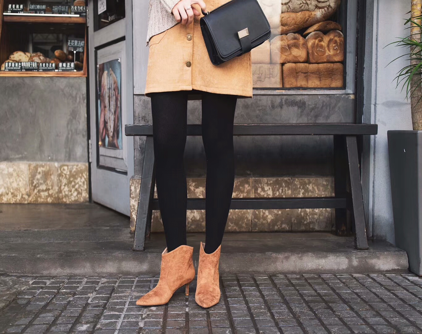 Basic Stiletto Suede Angle Boots 30 Women Winter A