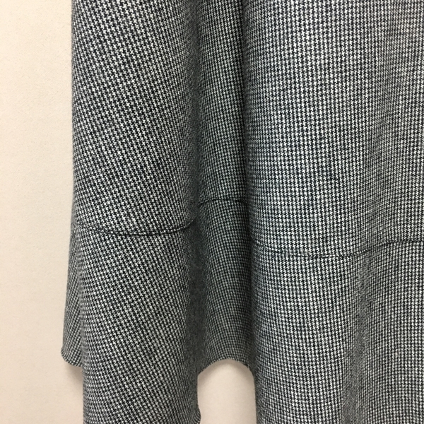 Check flare Pleated A-line long skirt 2color Herri