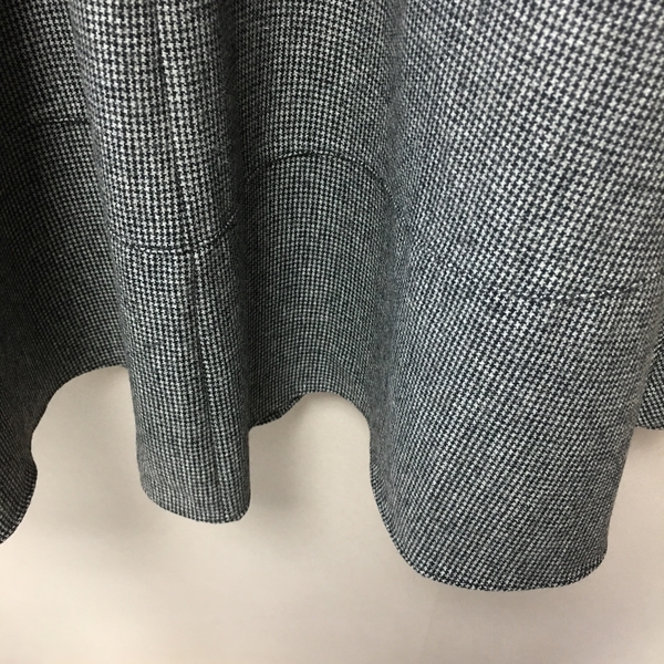 Check flare Pleated A-line long skirt 2color Herri