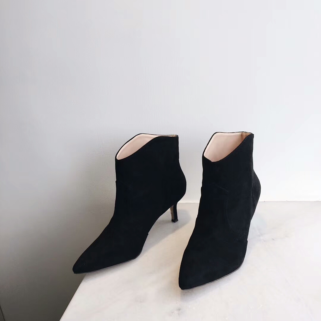 Basic Stiletto Suede Angle Boots 30 Women Winter A