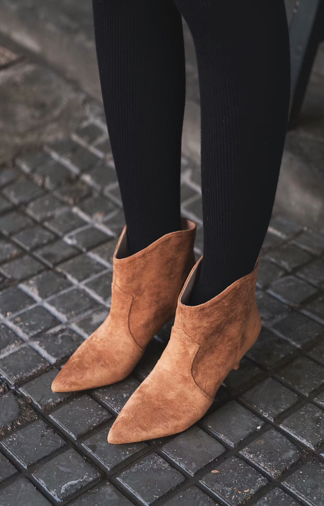 Basic Stiletto Suede Angle Boots 30 Women Winter A