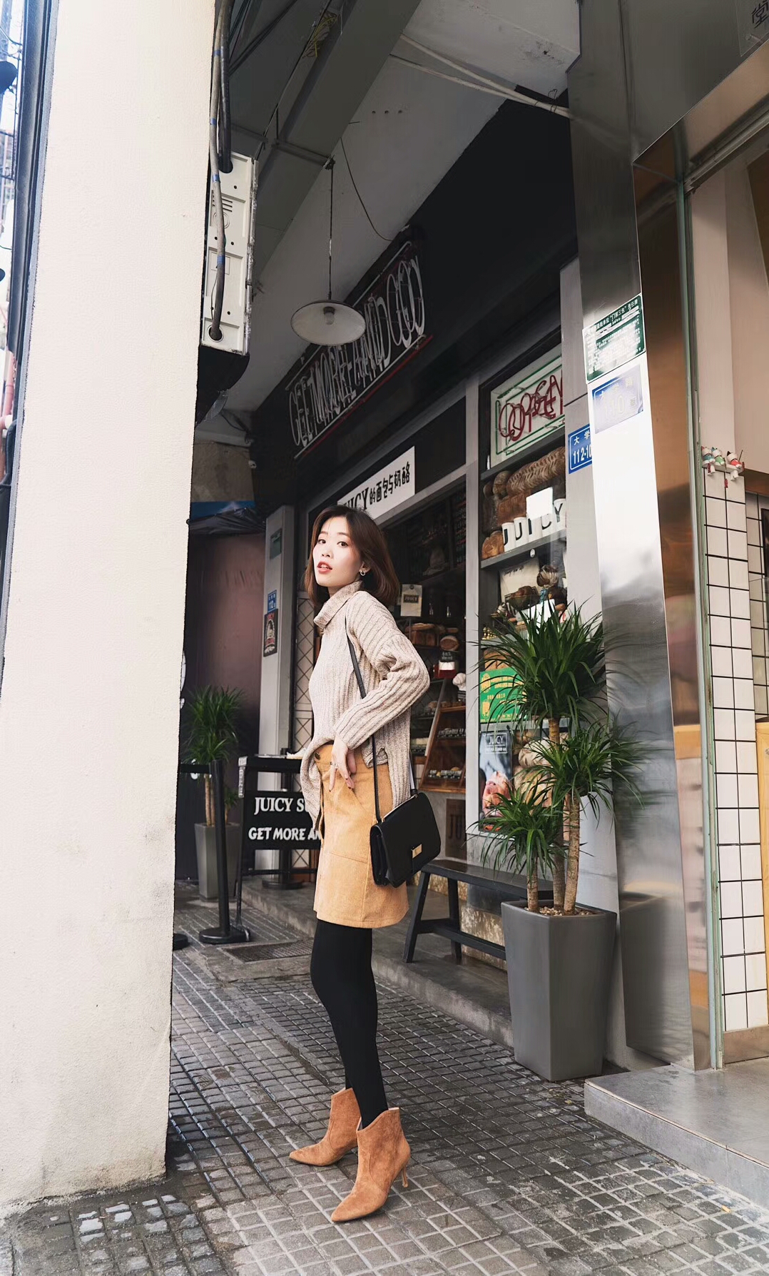 Basic Stiletto Suede Angle Boots 30 Women Winter A