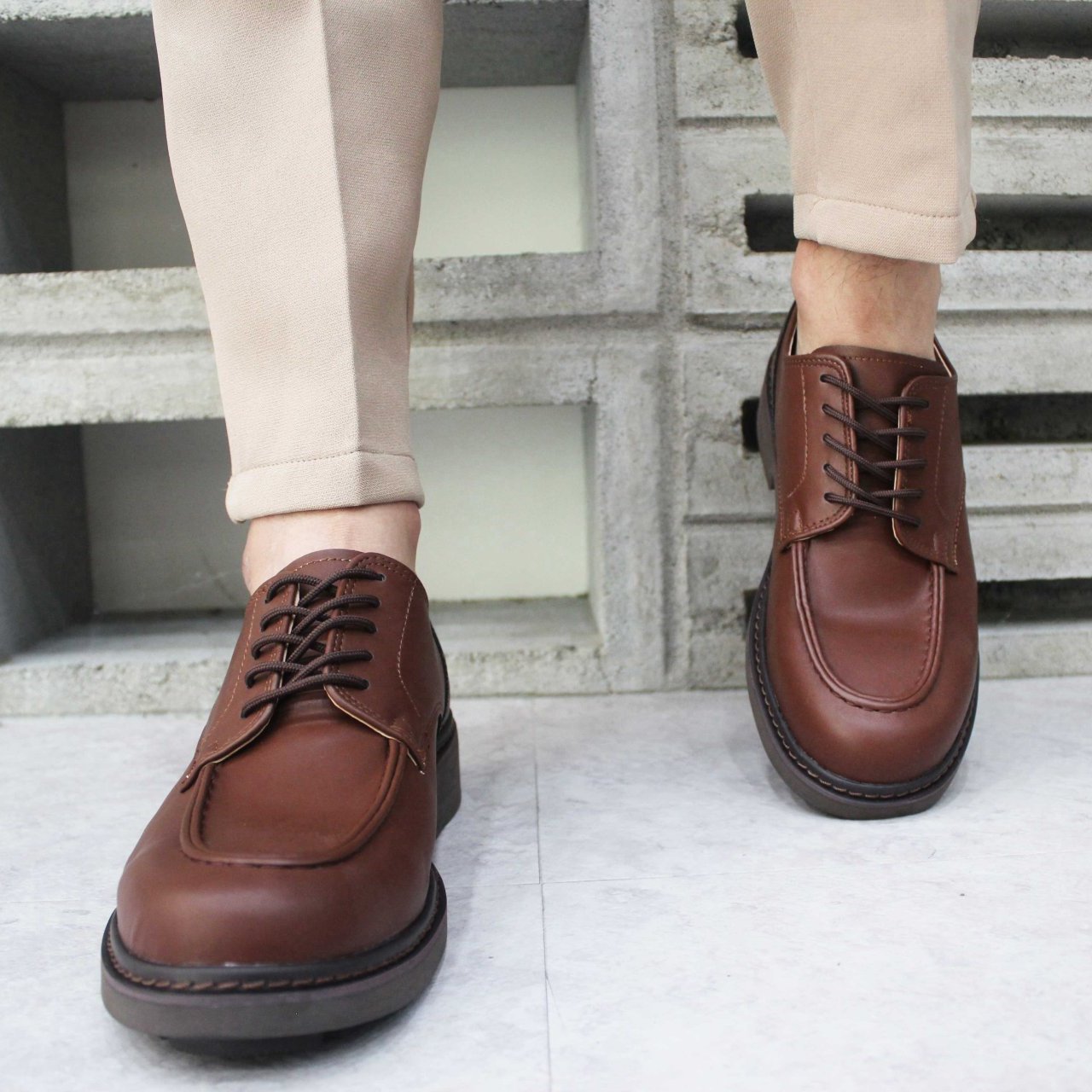 4.5cm Basic height-high loafers Black Brown men