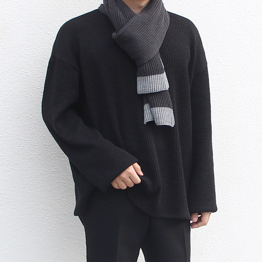 Color coordination Men's winter scarf knit scar