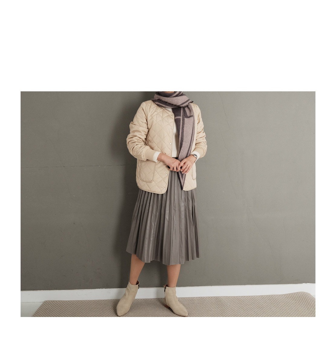 H logo two-sided triangular shoulder shawl autumn 