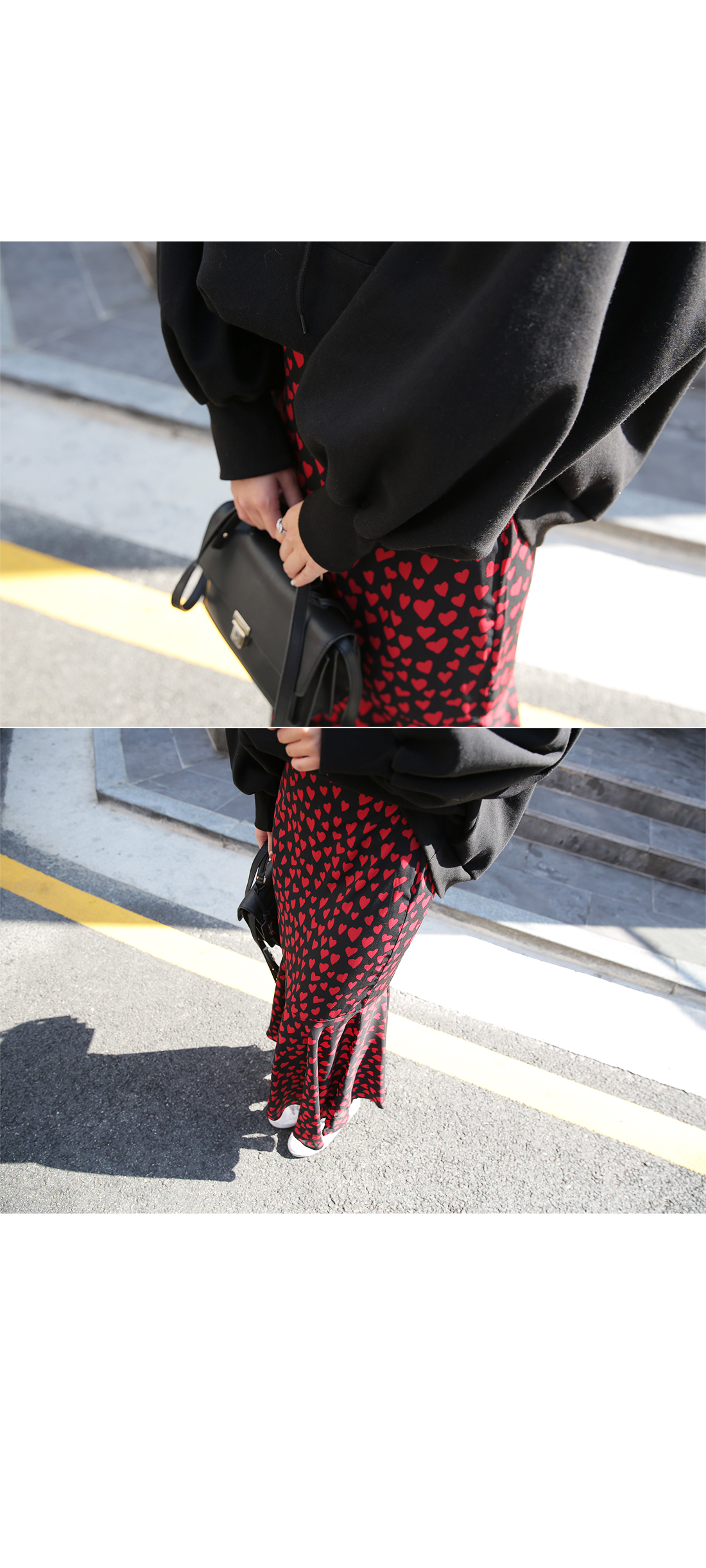 Love temperature Long Heart Ruffle skirt 20 lender