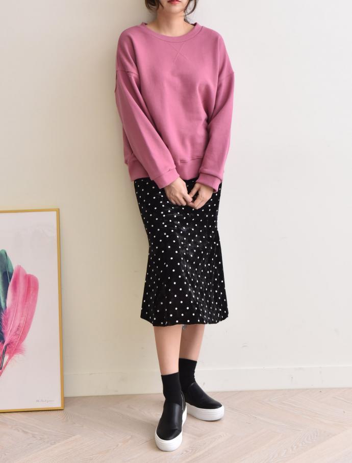 Velvet polka dot skirt dot mermaid long skirt