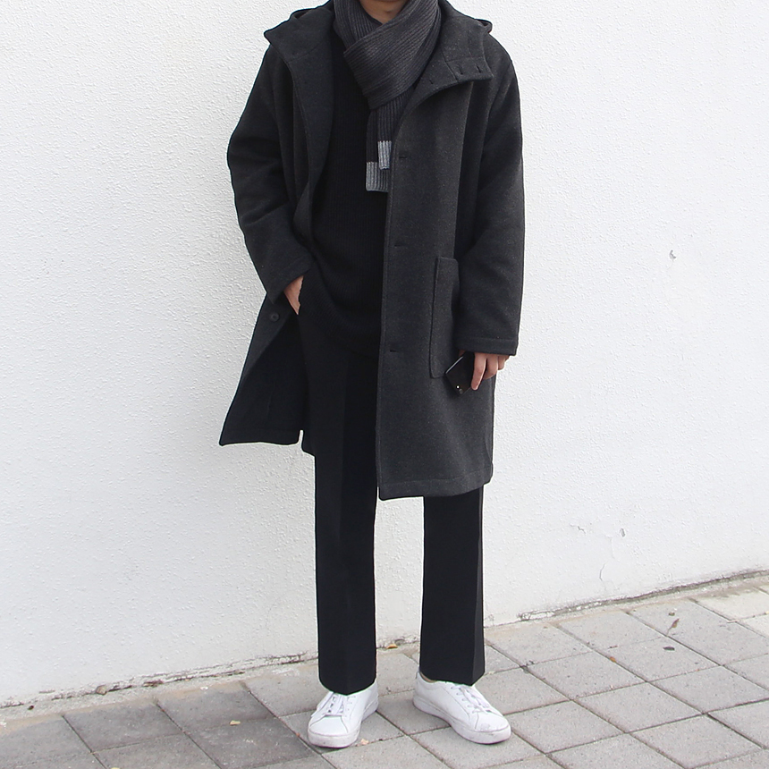 Color coordination Men's winter scarf knit scar