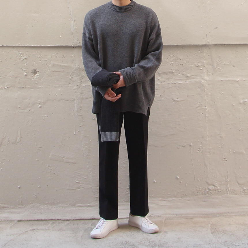 Color coordination Men's winter scarf knit scar