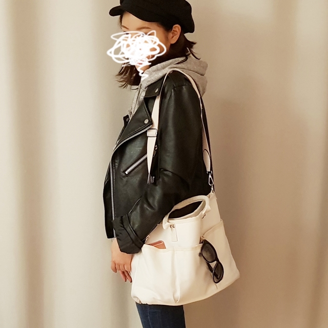 Tumbler Back Zipper Cross Eco Bag 1color Pretty Pl