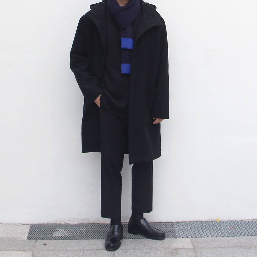 Color coordination Men's winter scarf knit scar