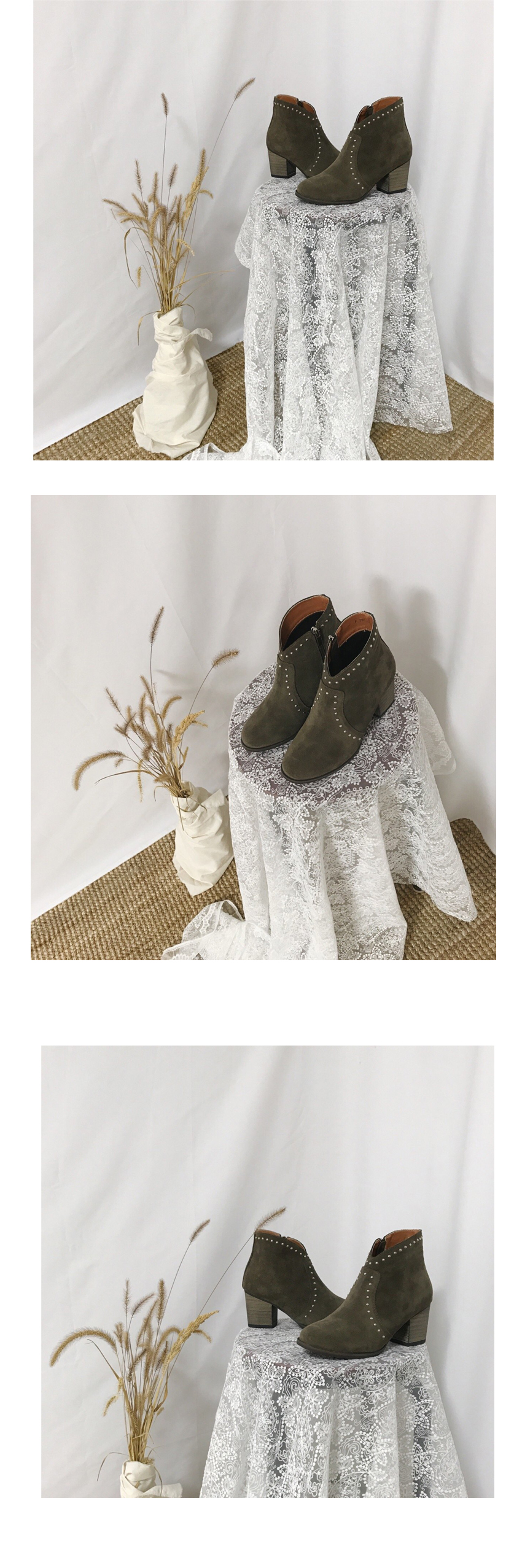 Free shipping Natural cowhide dicker boots stud an