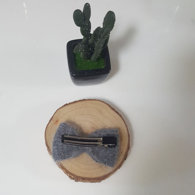 Hair Accessories Angora Ribbon Pin Upright Sporty 