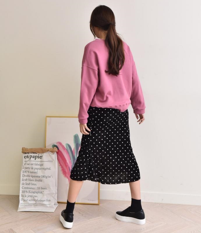 Velvet polka dot skirt dot mermaid long skirt