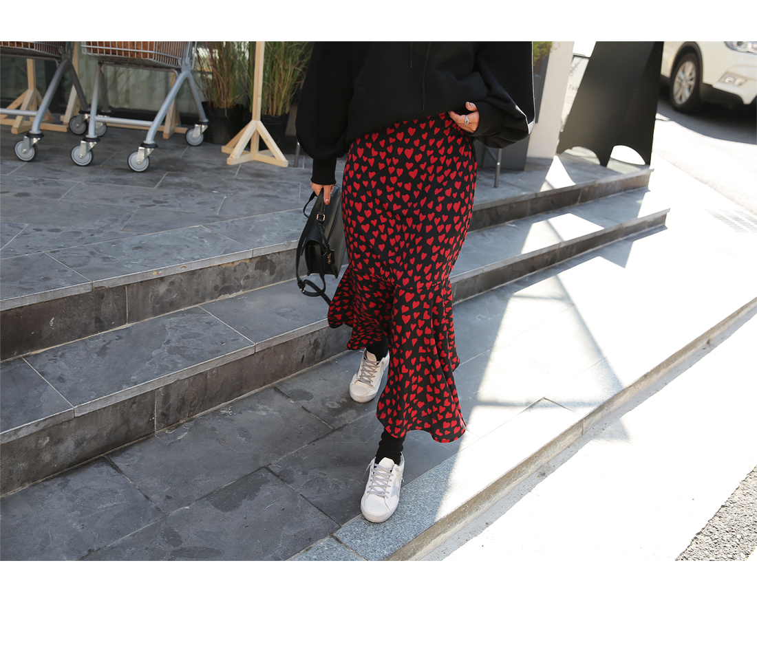 Love temperature Long Heart Ruffle skirt 20 lender