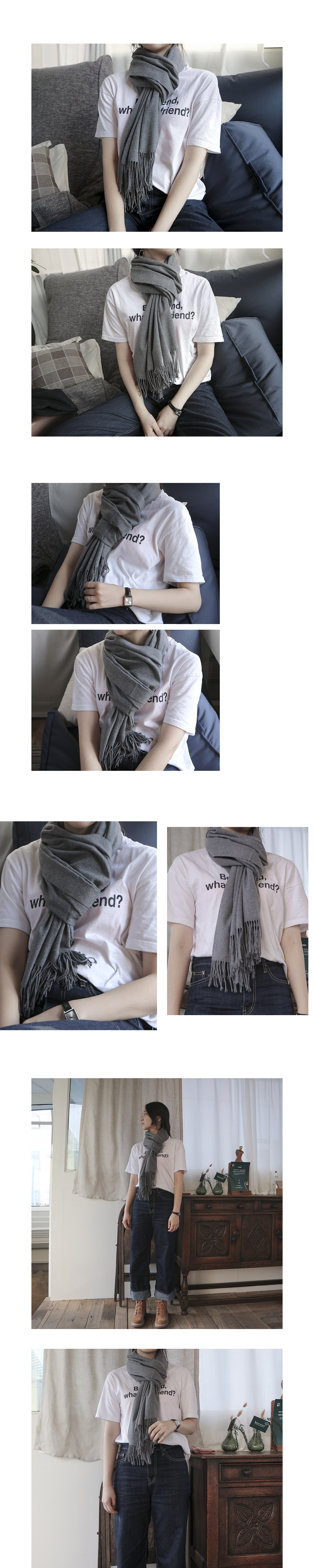 Cashmere scarf winter scarf stole gift unisex bran