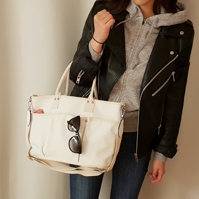 Tumbler Back Zipper Cross Eco Bag 1color Pretty Pl