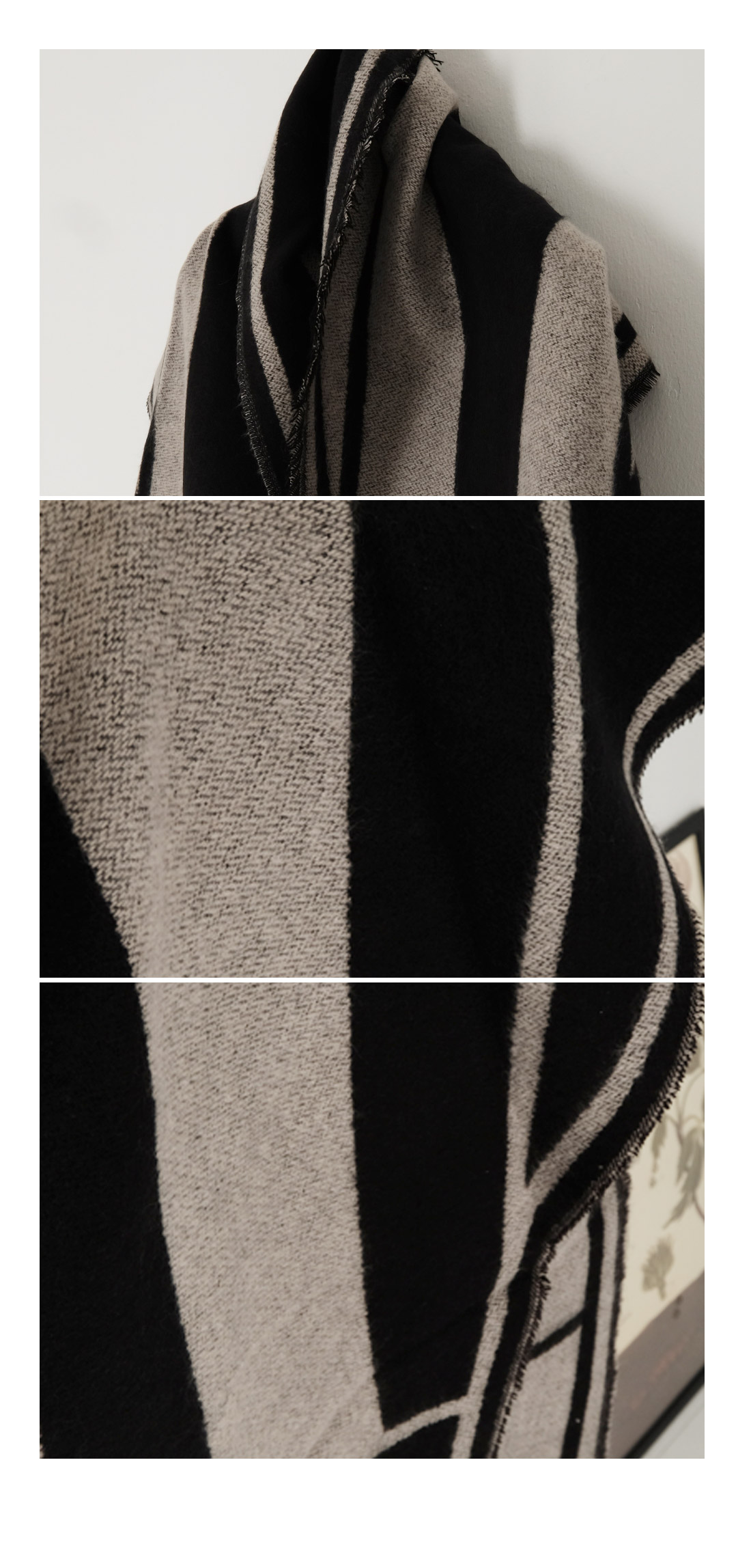 H logo two-sided triangular shoulder shawl autumn 