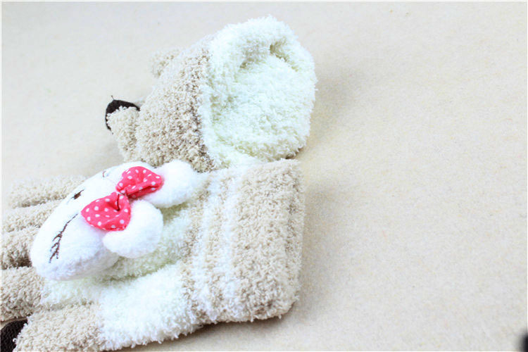 Cell phone touch gloves character rabbit gift warm