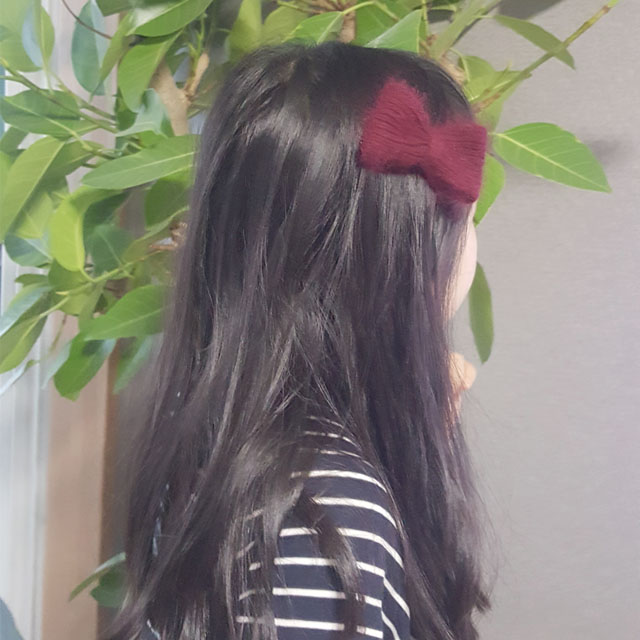 Hair Accessories Angora Ribbon Pin Upright Sporty 