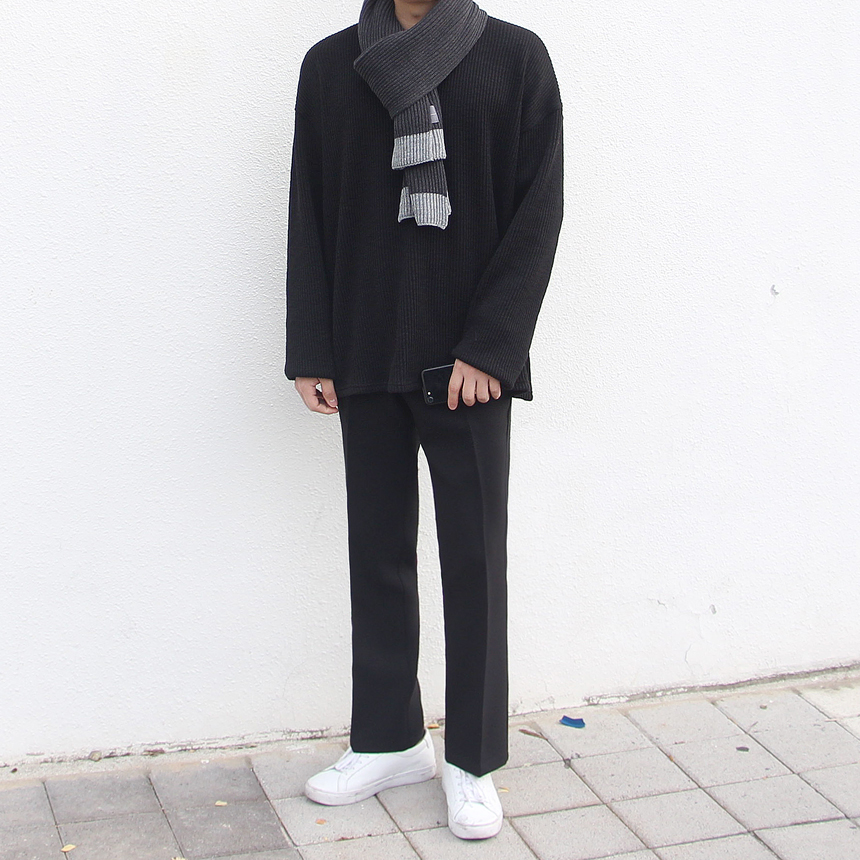 Color coordination Men's winter scarf knit scar