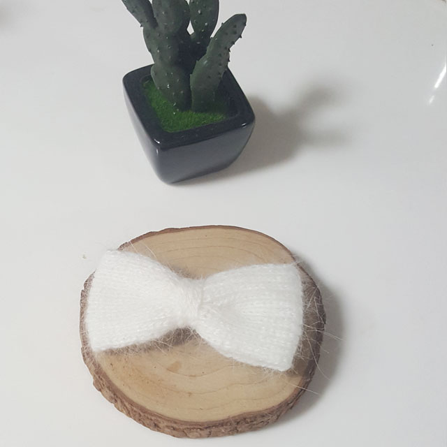 Hair Accessories Angora Ribbon Pin Upright Sporty 