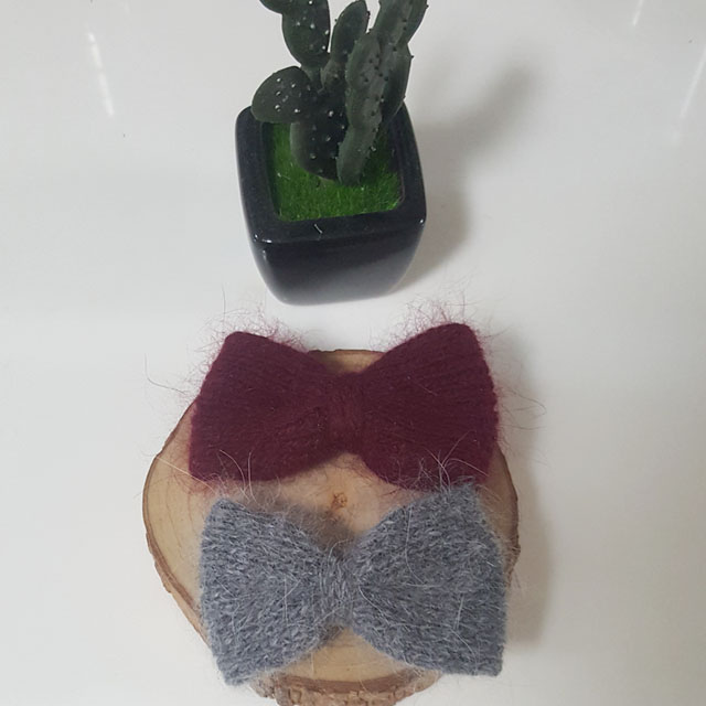 Hair Accessories Angora Ribbon Pin Upright Sporty 