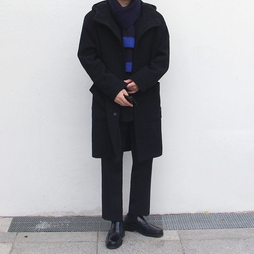 Color coordination Men's winter scarf knit scar