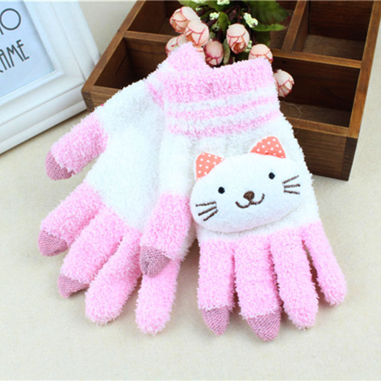 Cell phone touch gloves character rabbit gift warm