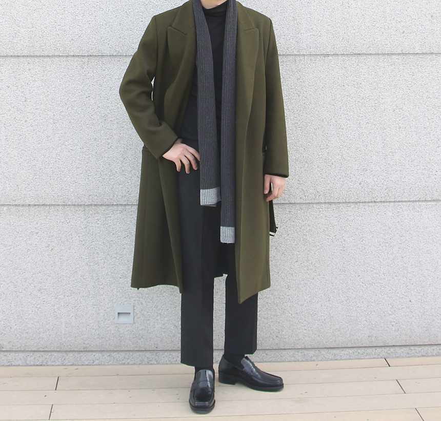 Color coordination Men's winter scarf knit scar
