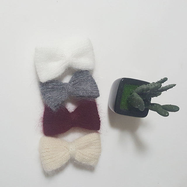 Hair Accessories Angora Ribbon Pin Upright Sporty 