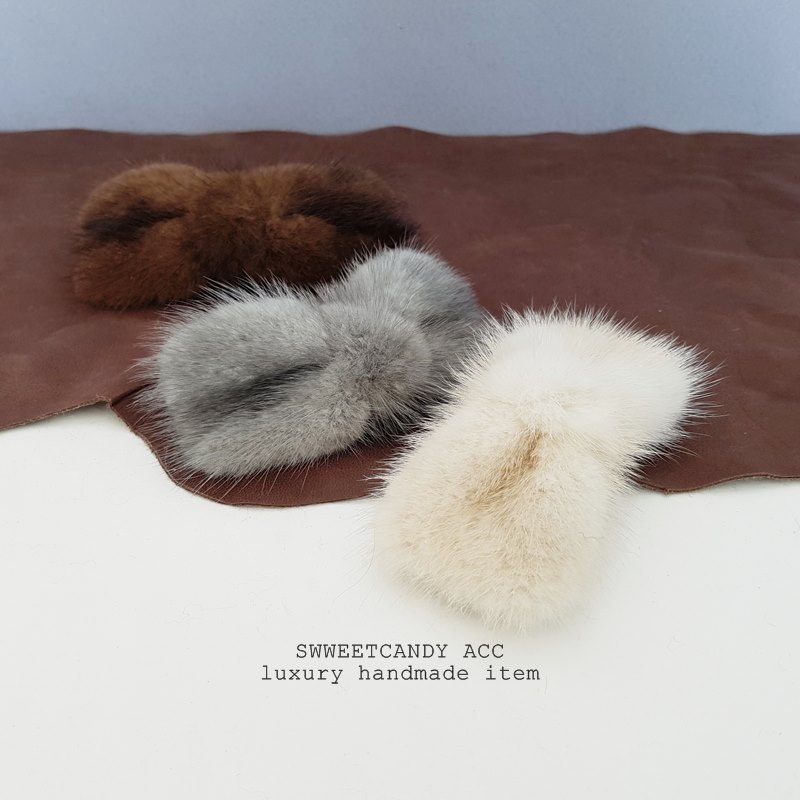 Hair Accessories Lovely Mink Ribbon Auto Pin Sweet