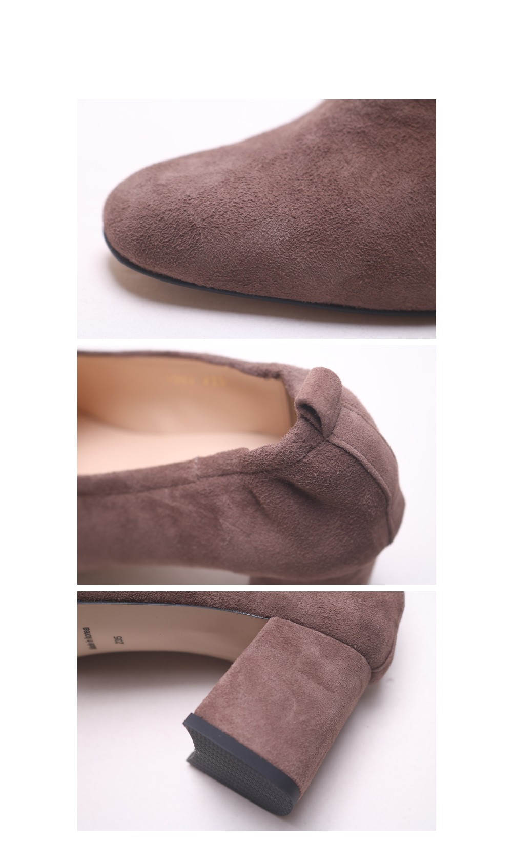 Simple Suede Midsole Heel 6cm Pumps Shoes