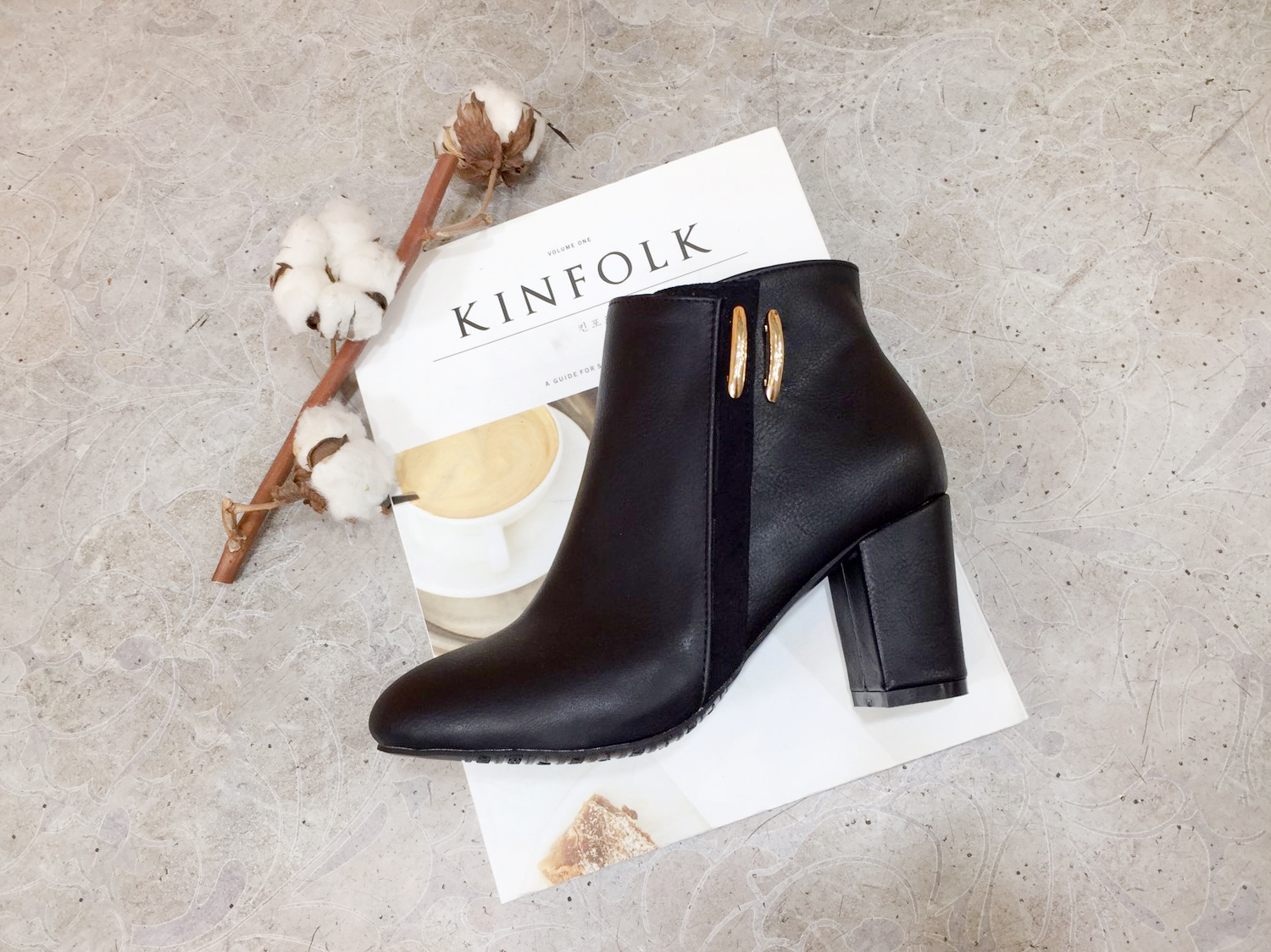 7cm Eyes Feet Comfortable Suede Leather Combinatio