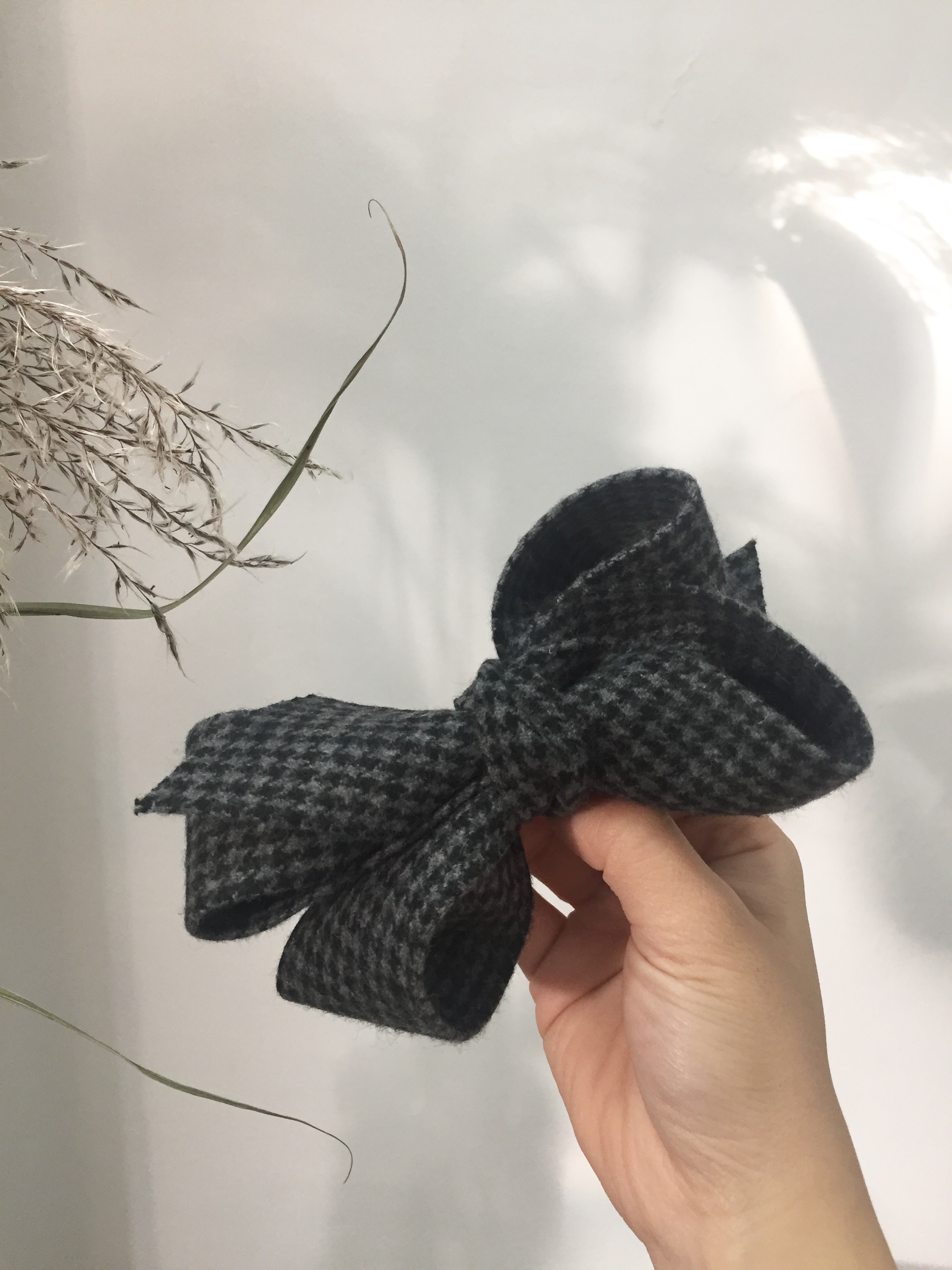 Hair Accessories Lambton wool check ribbon pin